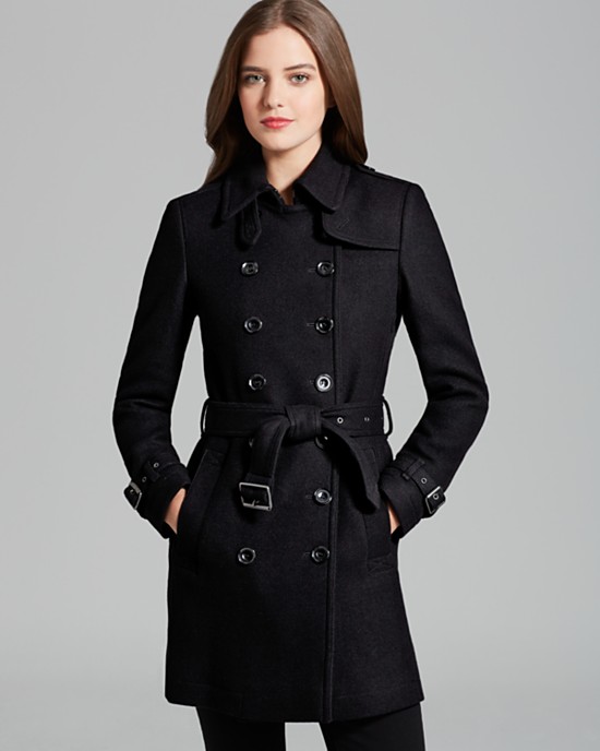 burberry black winter coat