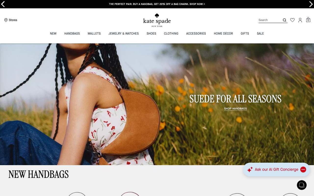 Kate Spade website preview