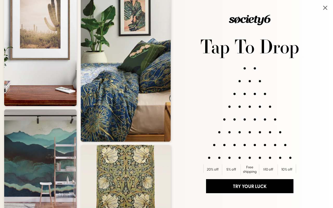 Society6 website preview