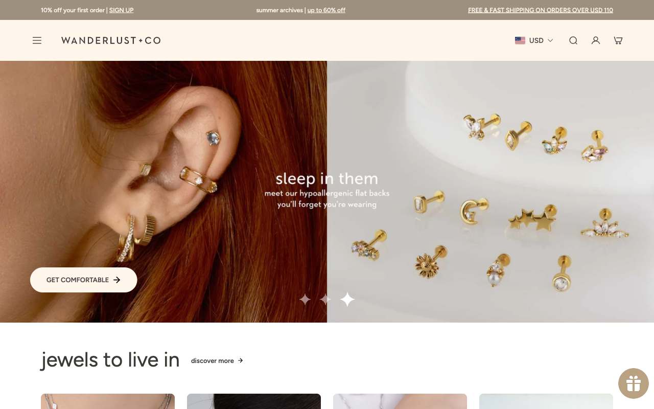 Wanderlust + Co website preview