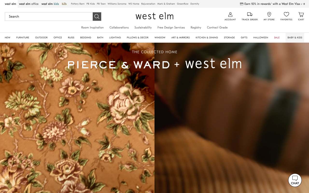 West Elm website preview